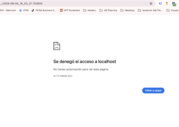 Se denegó el acceso a localhost